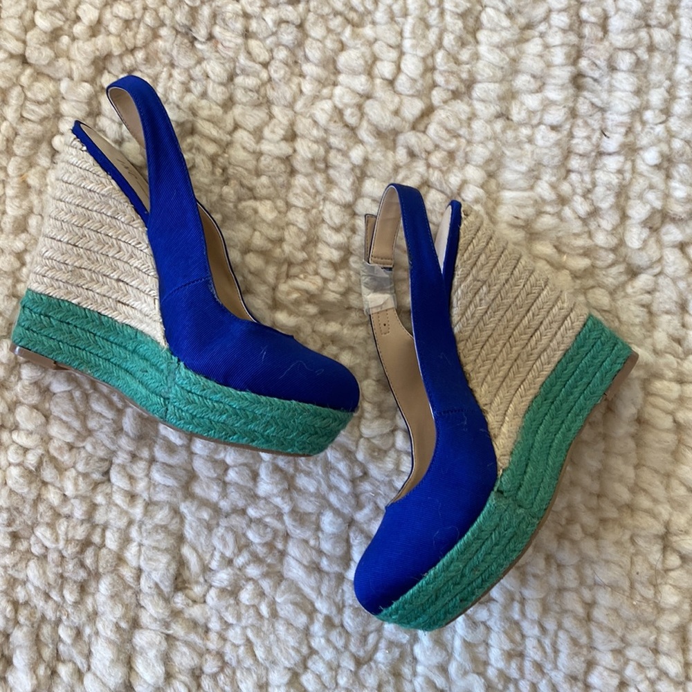 Espadrilles (NEW!) - Vibrant Blue/Teal Wedges